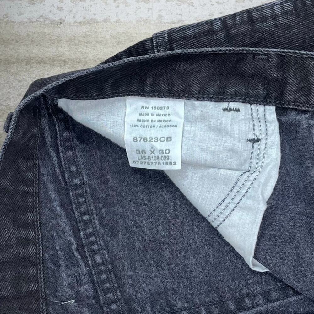Vintage Y2K Rustler Jeans 36x30 Straight Fit Jet Black Wash Denim Opium Grunge - Picture 4 of 4